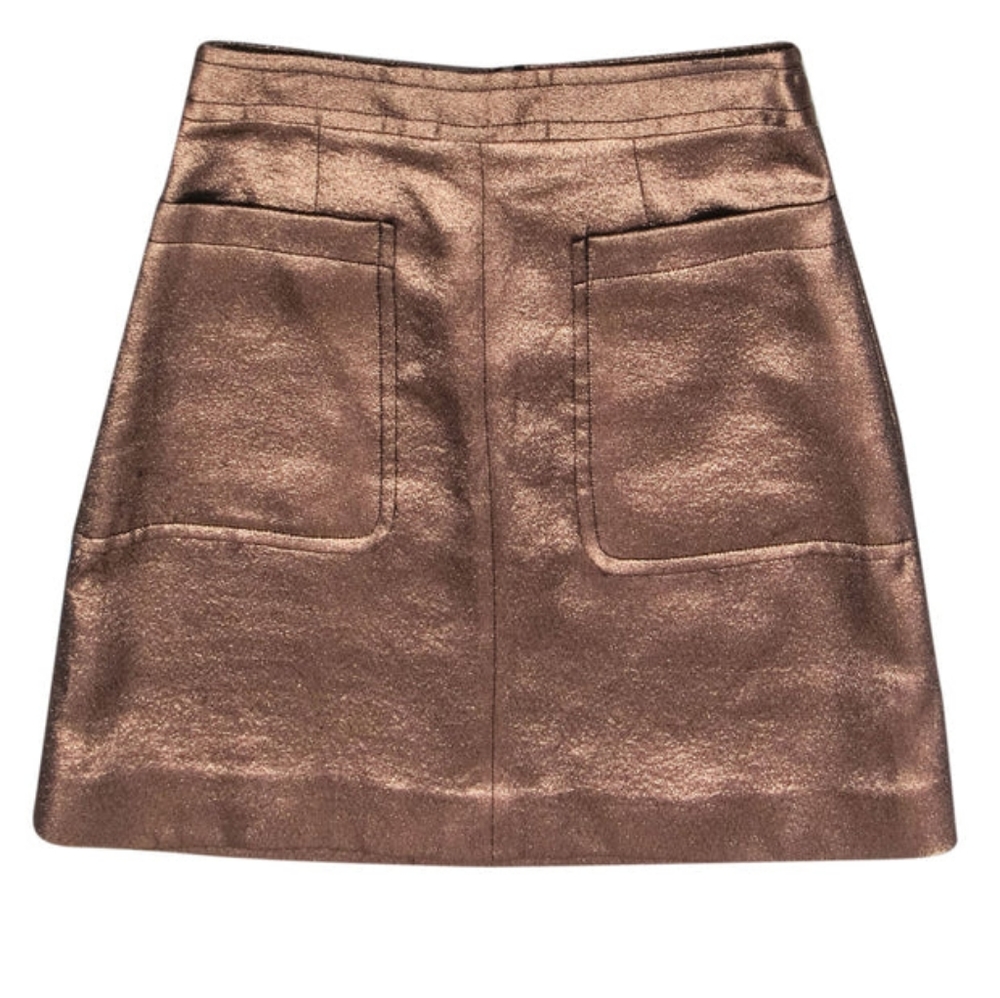 Marc By Marc Jacobs Shimmering Bronze Mini Skirt
